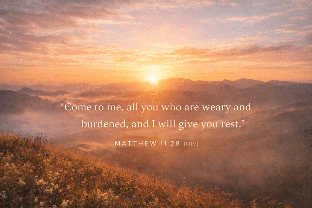 Daily devotional scripture - Matthew 11:28 - February 23 2026