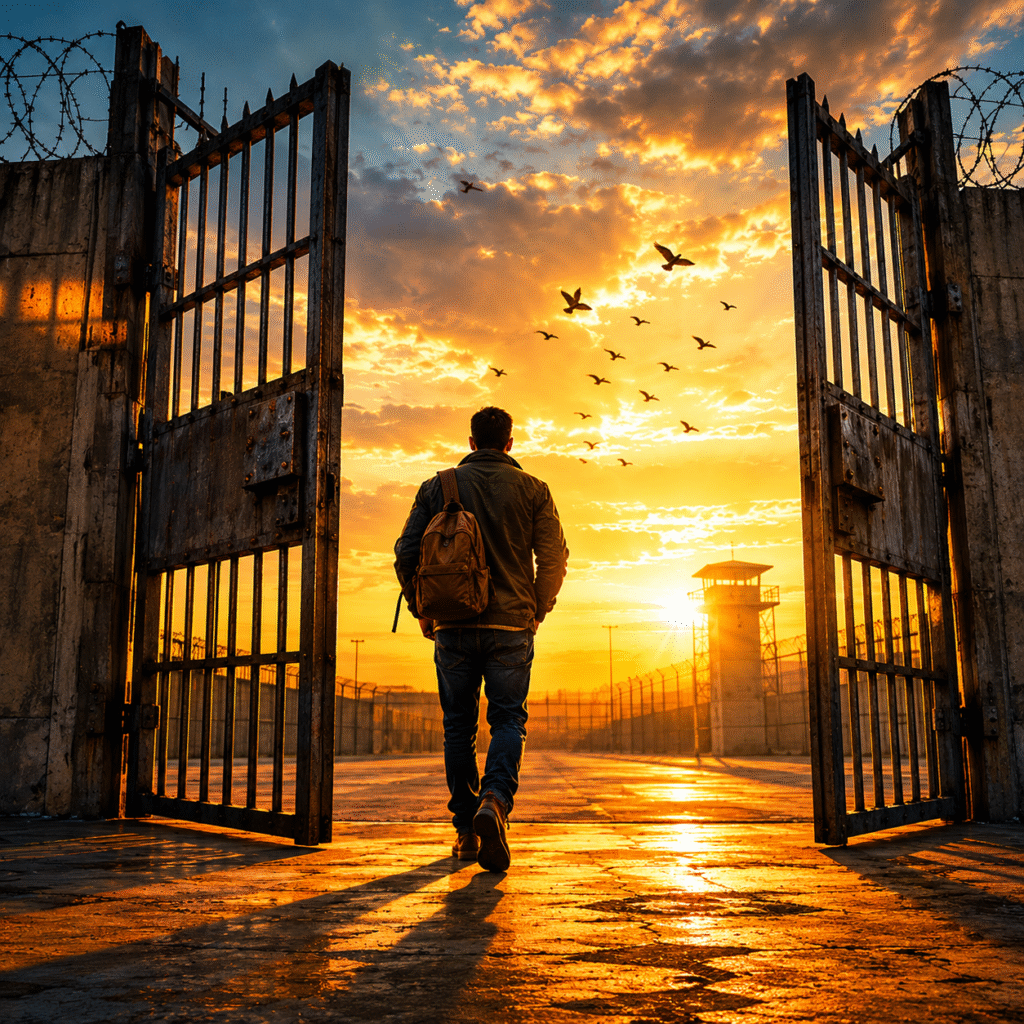 A person walking through open gates toward brilliant golden light representing seeking God's kingdom first and watching everything else be added in Matthew 6:33